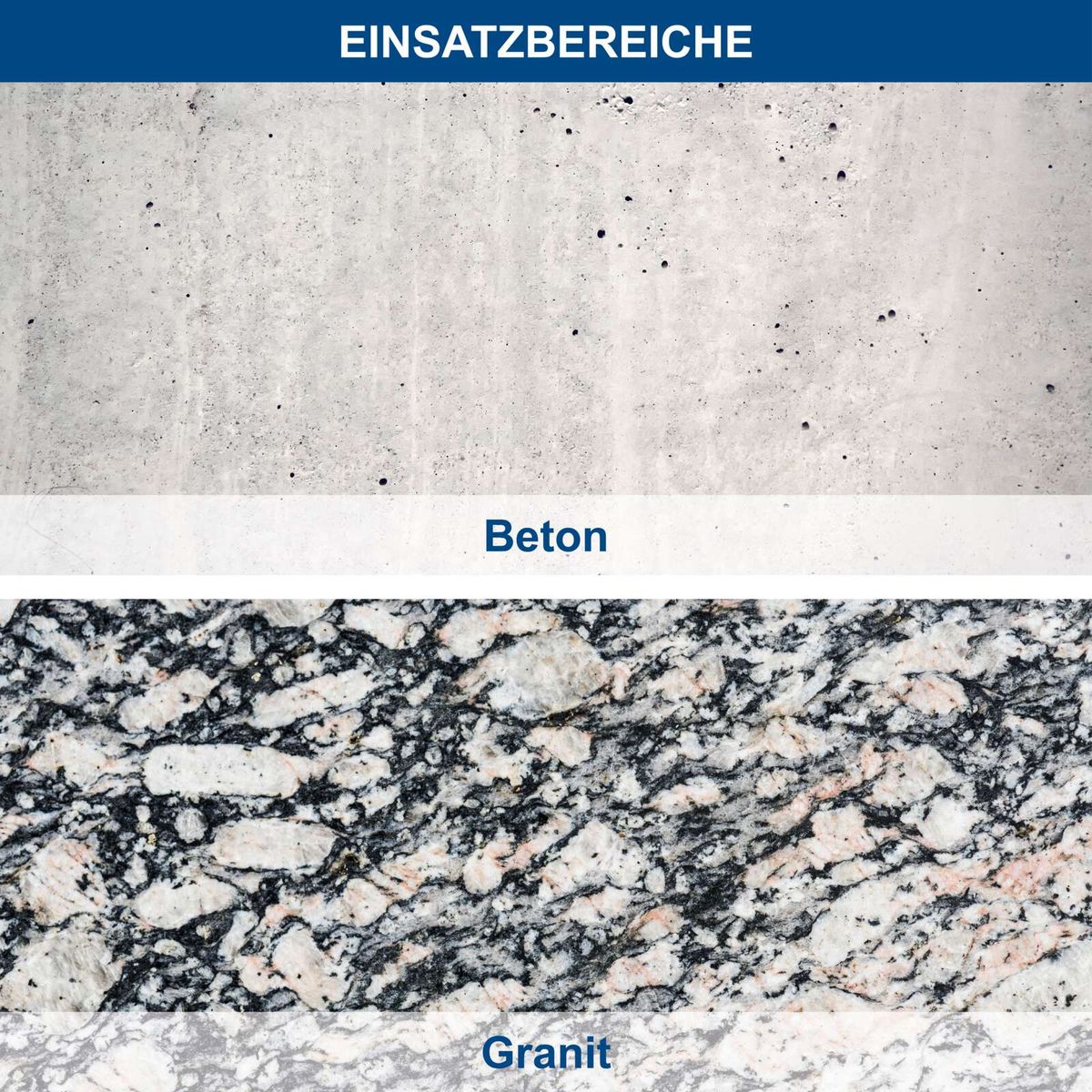 Materialeinsatzbereiche für Beton und Granit