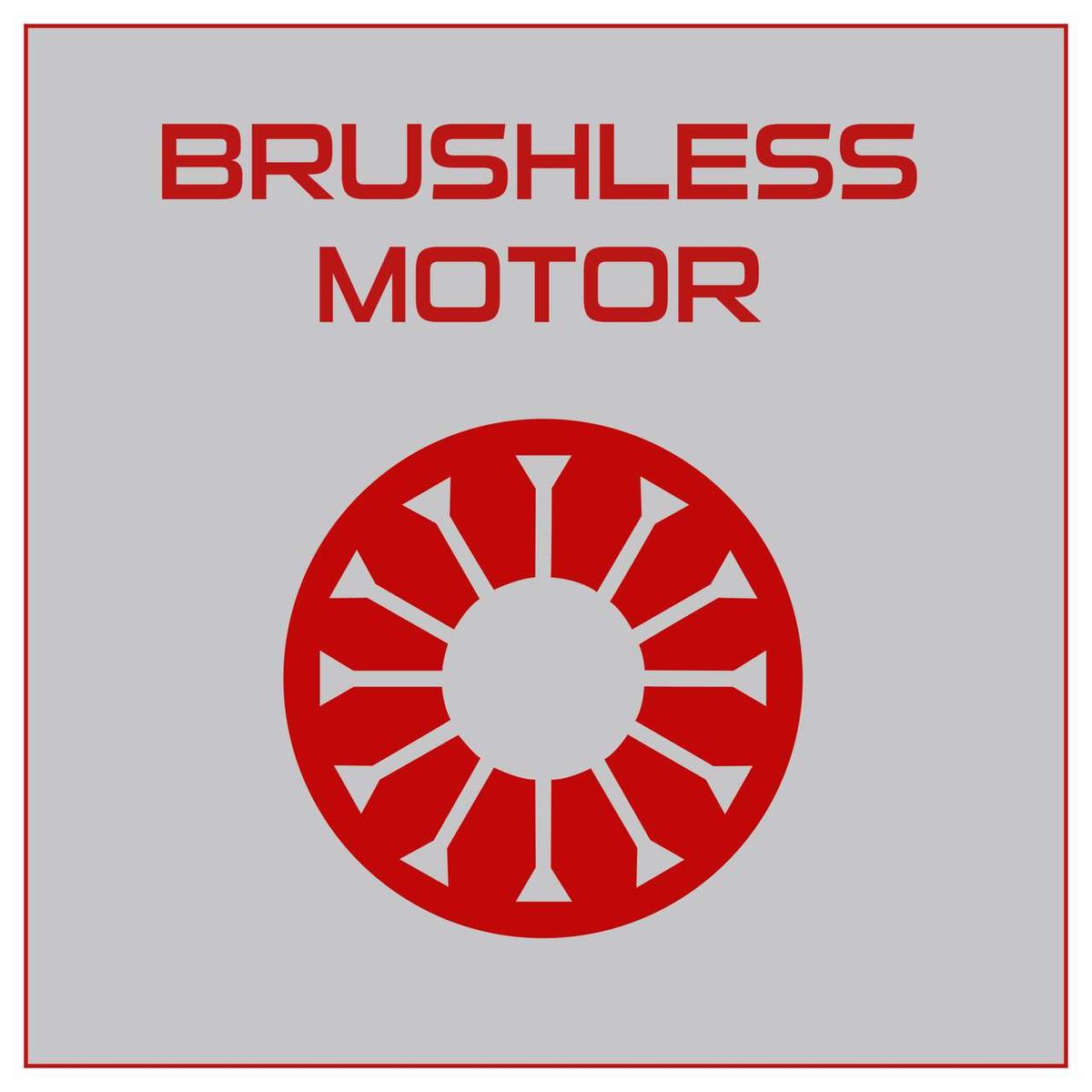 Brushless-Motor für Rasenmäherroboter mit integrierter Design- und Funktionsillustration