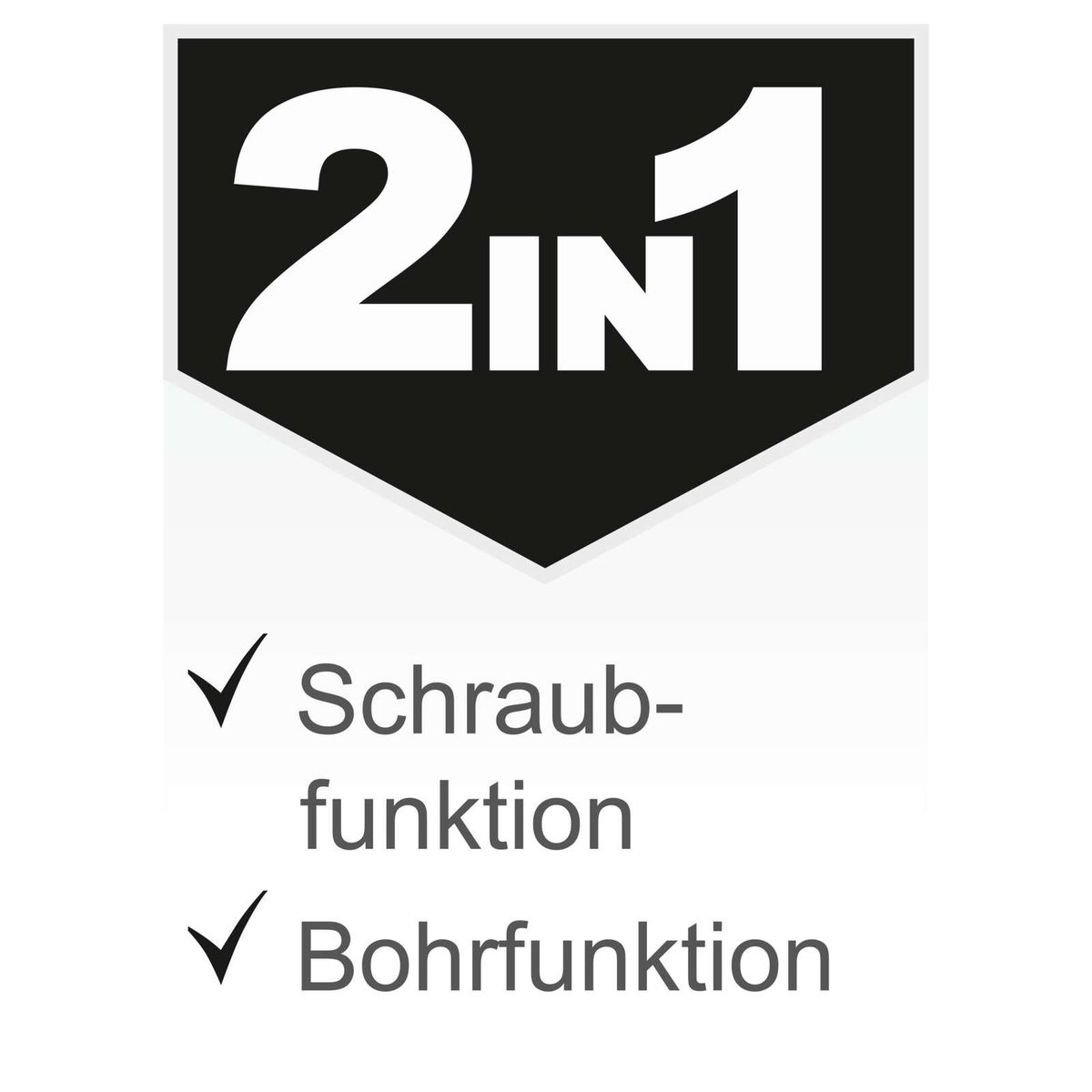 Der Akku-Bohrschrauber C-BS45BE-X Set S scheppach black verfügt über eine Schraubfunktion und eine Bohrfunktion.
