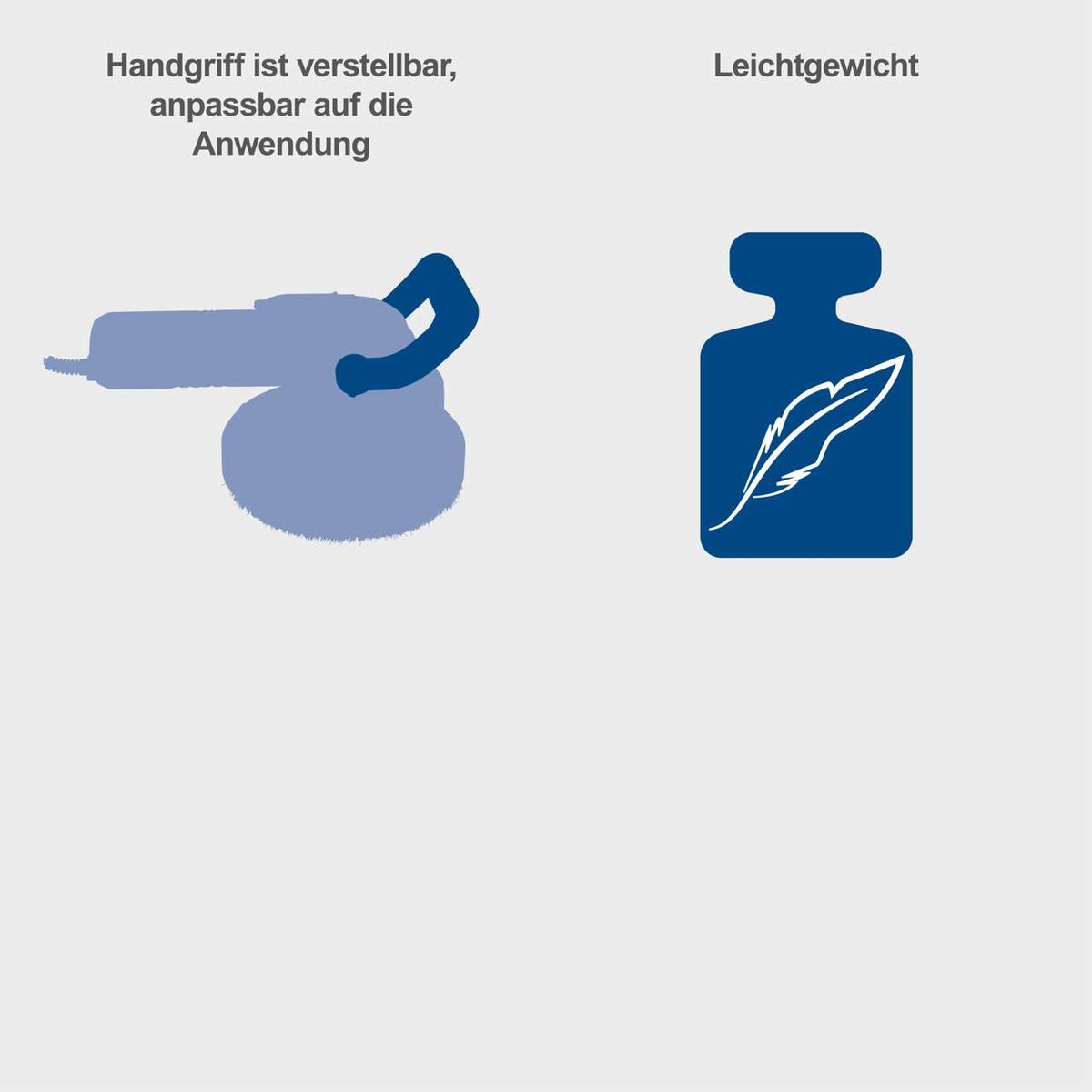 Das Universal 3-in-1 Wand-/Boden- und Deckenbearbeitungssystem CGP1200 von Scheppach bietet einen verstellbaren Handgriff für flexible Anwendungen und ist leichtgewichtig für einfache Handhabung.