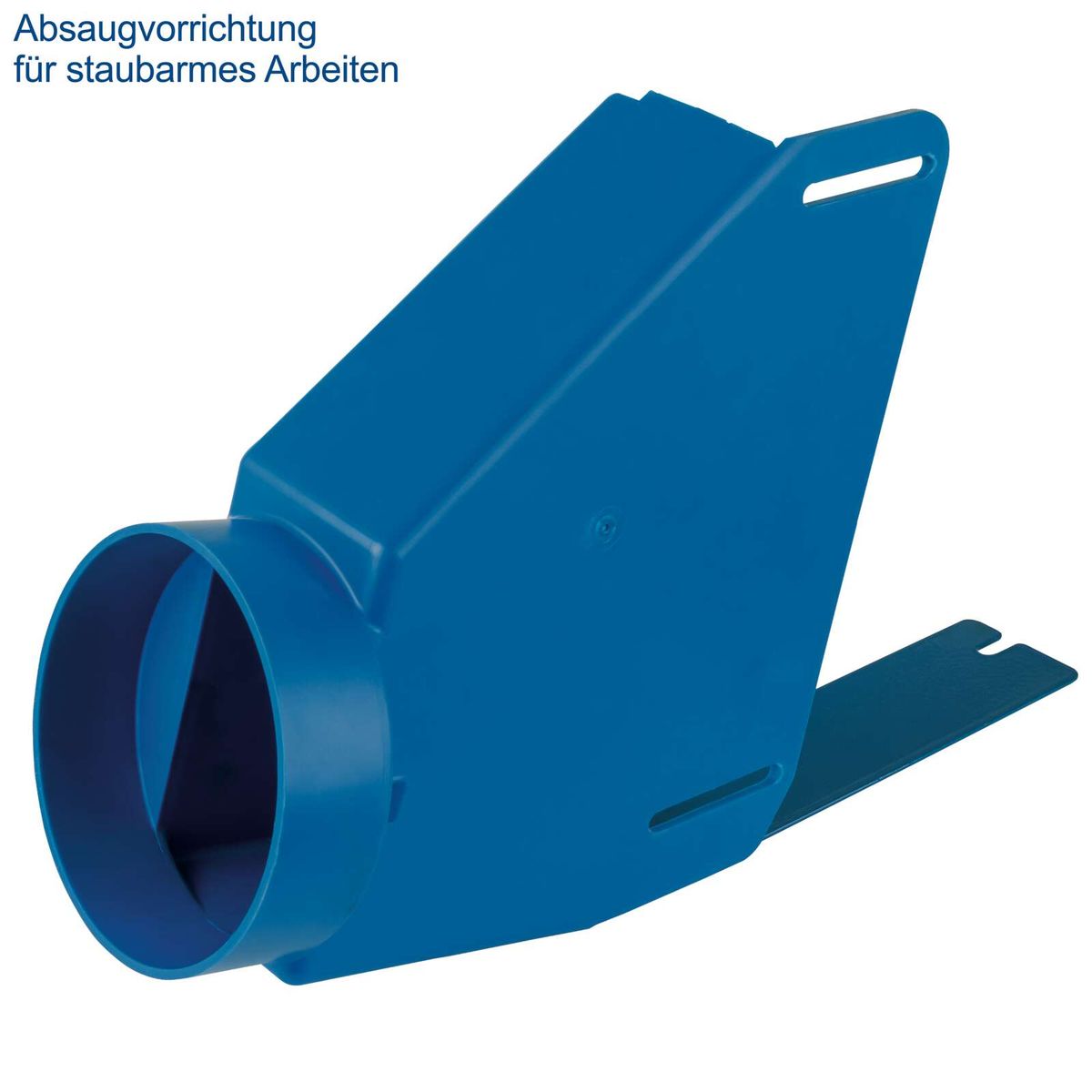 Absaugvorrichtung für staubarmes Arbeiten an der Wippkreissäge HS550 von Scheppach. Ermöglicht effiziente Absaugung von Sägespänen und Staub.