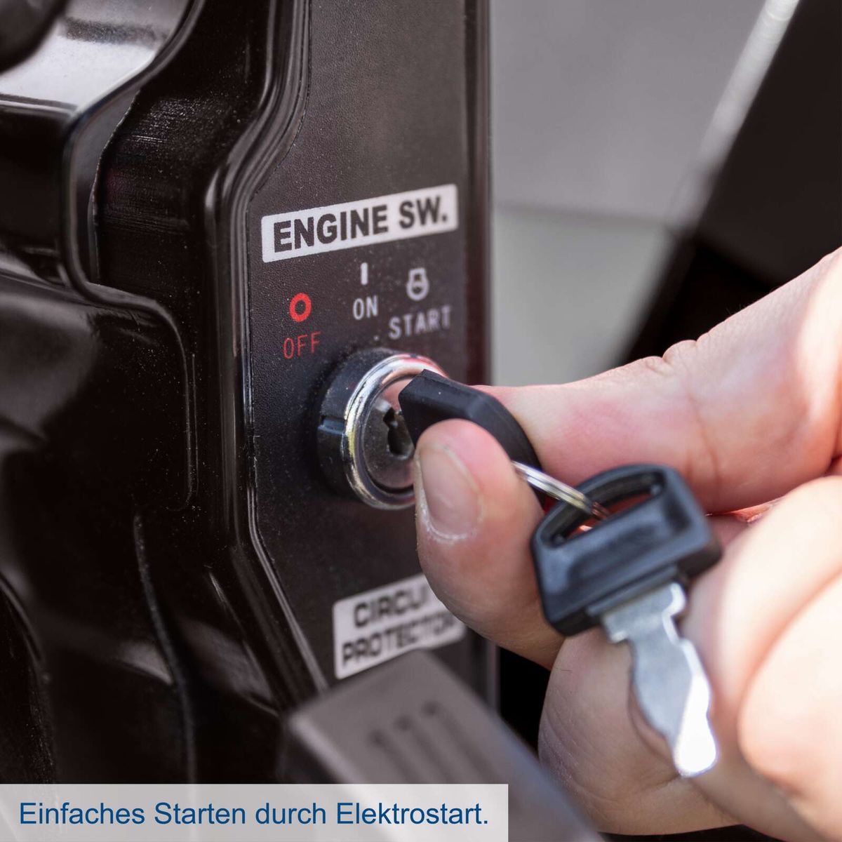 Elektrostarter-Funktion für einfaches Starten eines Motors mit Schlüsselumschaltung