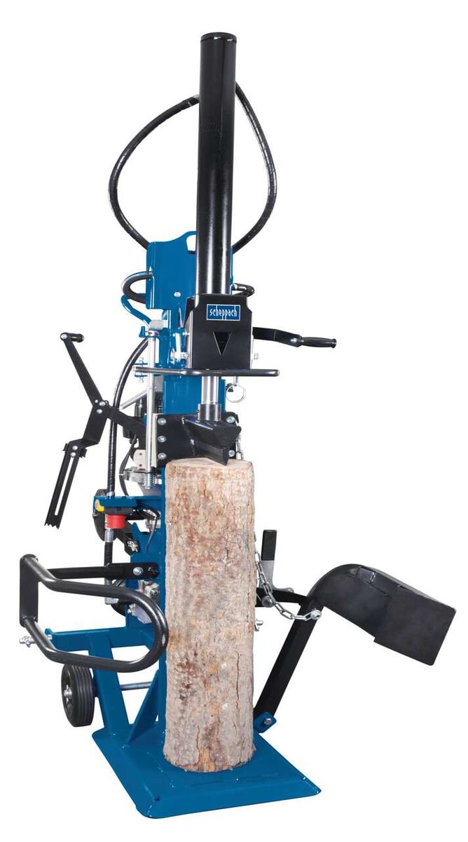 Holzspalter HL2200GM von Scheppach, stehende Version mit Zapfwellenantrieb für präzises Zerschneiden von Holzstämmen