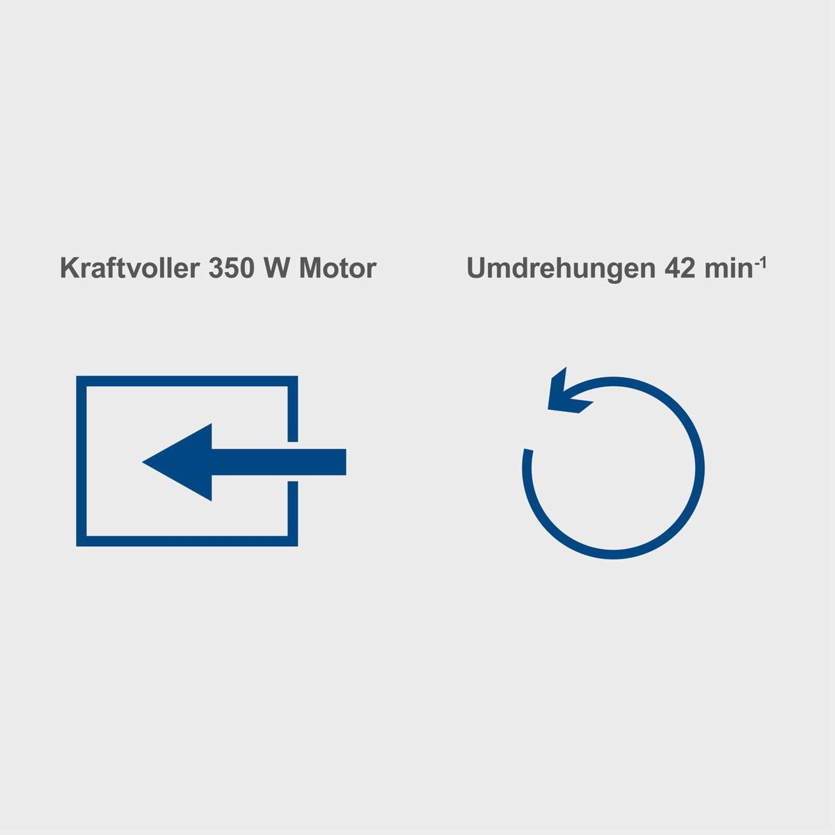 Motorleistung und Drehzahlangabe für Scheppach-Rollsieb RS500 mit 350 Watt und 42 U/min