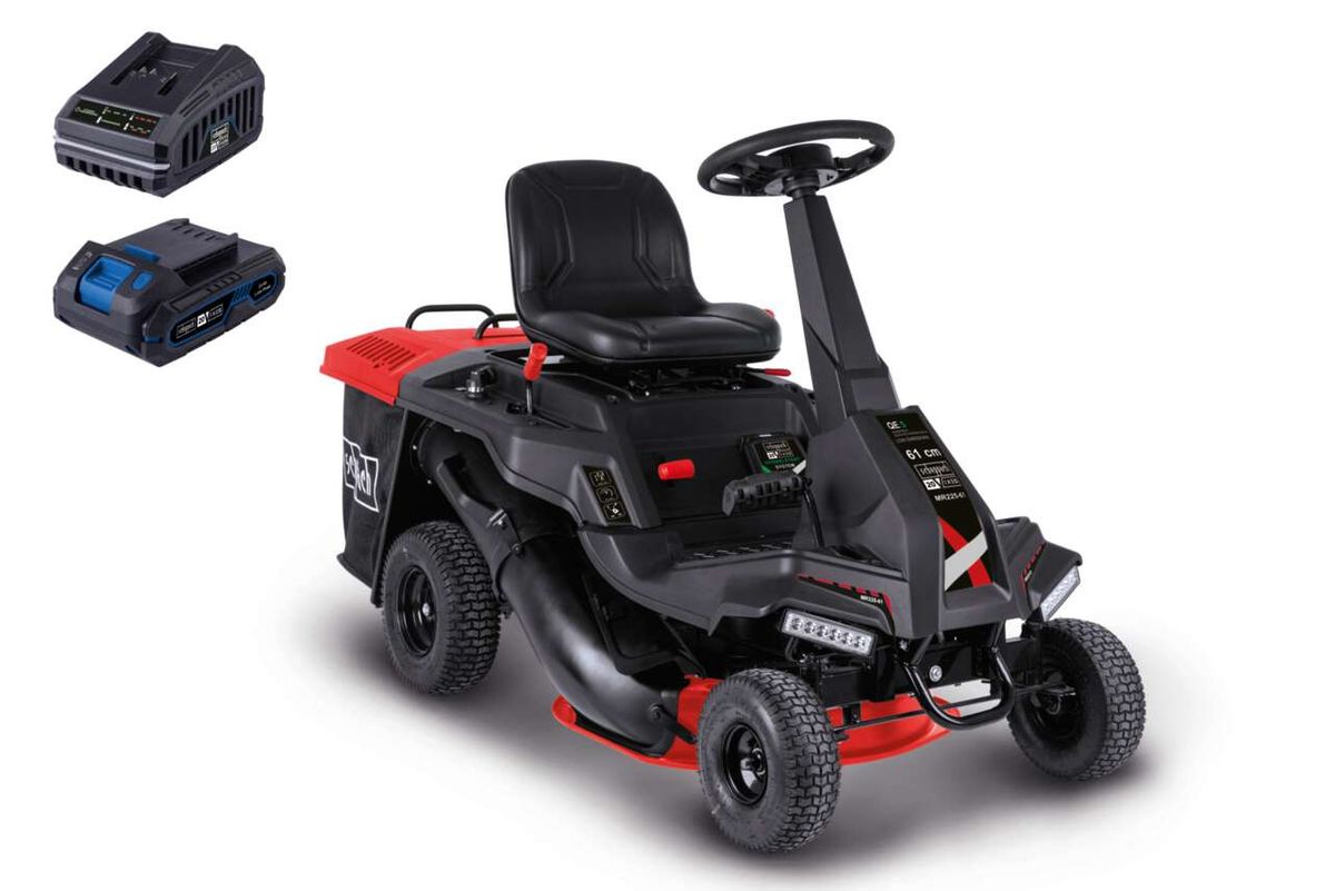 Scheppach DIY-Benzin-Aufsitzrasenmäher MR225-61 mit Sitz und Lenkrad