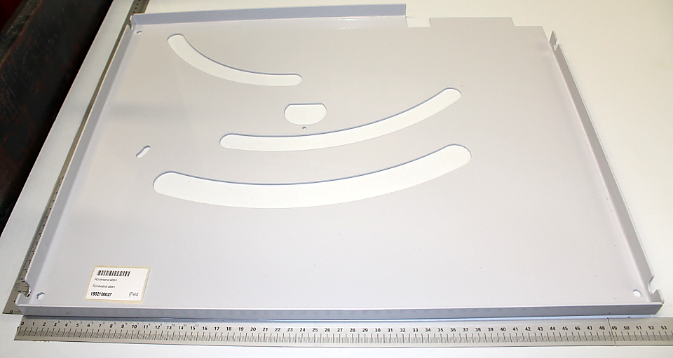 Scheppach-Rückwand mit integrierten Halterungen für Werkzeuge, Teil der oberen Rückwand