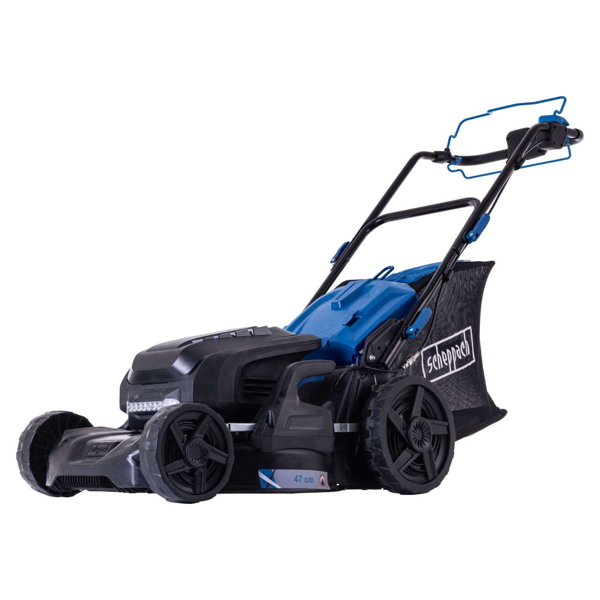Scheppach-Mähroboter mit 47 cm Breite, inkl. Mulchen-Funktion und Rückführsystem für Rasenschnitt