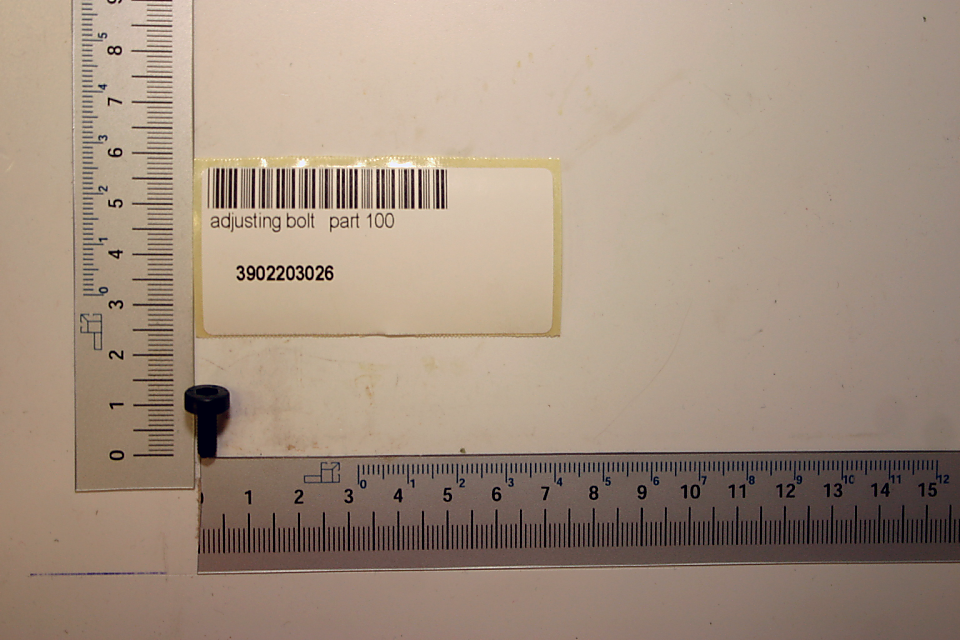 Einstellbolzen (Scheppach, Teil 100) mit Barcode und Nummer 3902203026