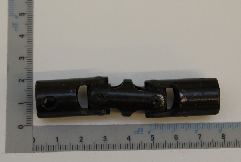 Wellengelenk D10x16 DIN808, Ansicht von der Seite. Länge ca. 5 cm.