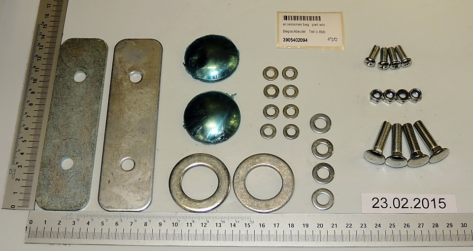 Scheppach-Accessoire-Set: Metallteile und Schrauben für mechanische Baugruppen, inkl. Rundscheiben und Muttern