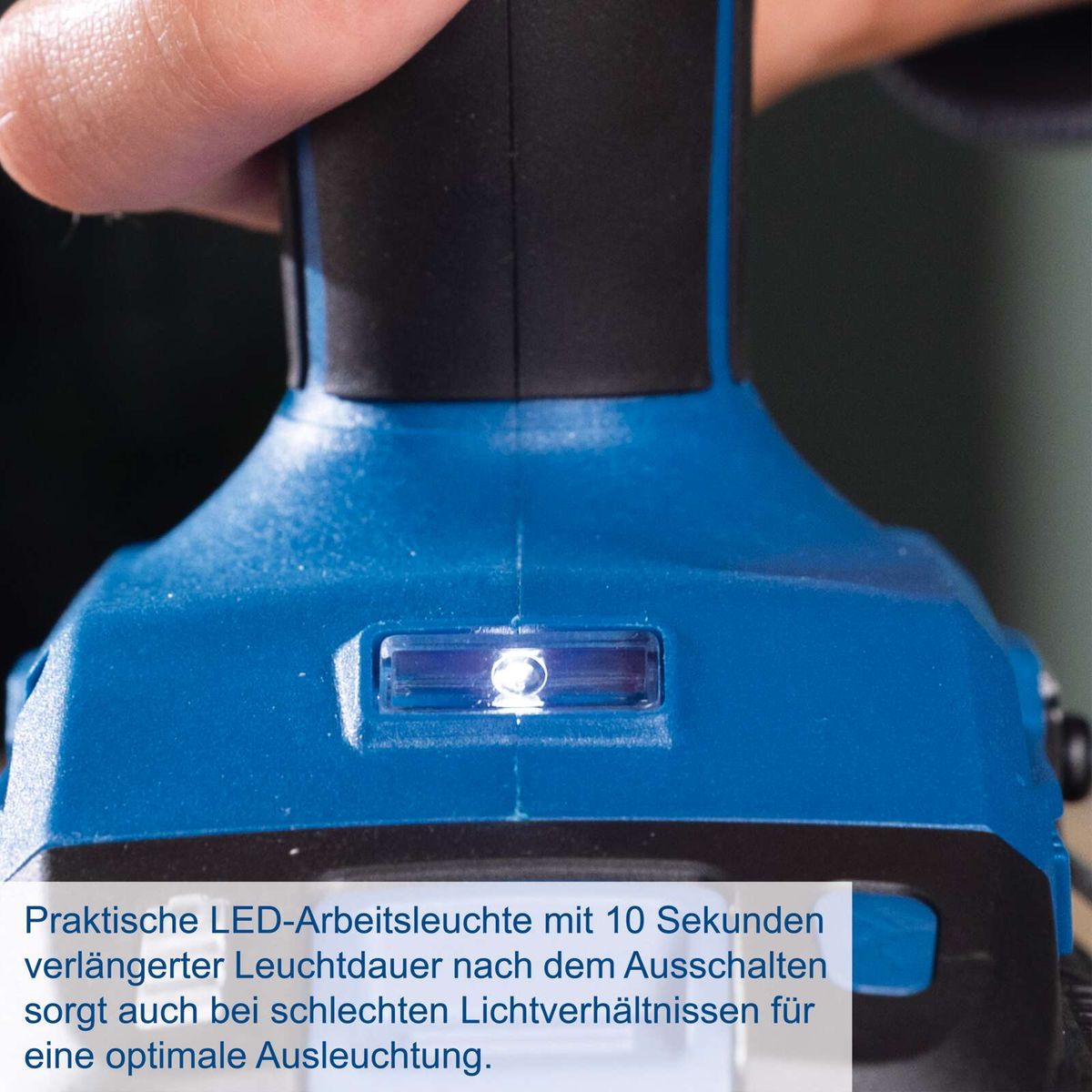 LED-Arbeitsleuchte mit 10 Sekunden verlängertem Leuchtdauer nach Ausschalten für bessere Beleuchtung in schlechten Lichtverhältnissen