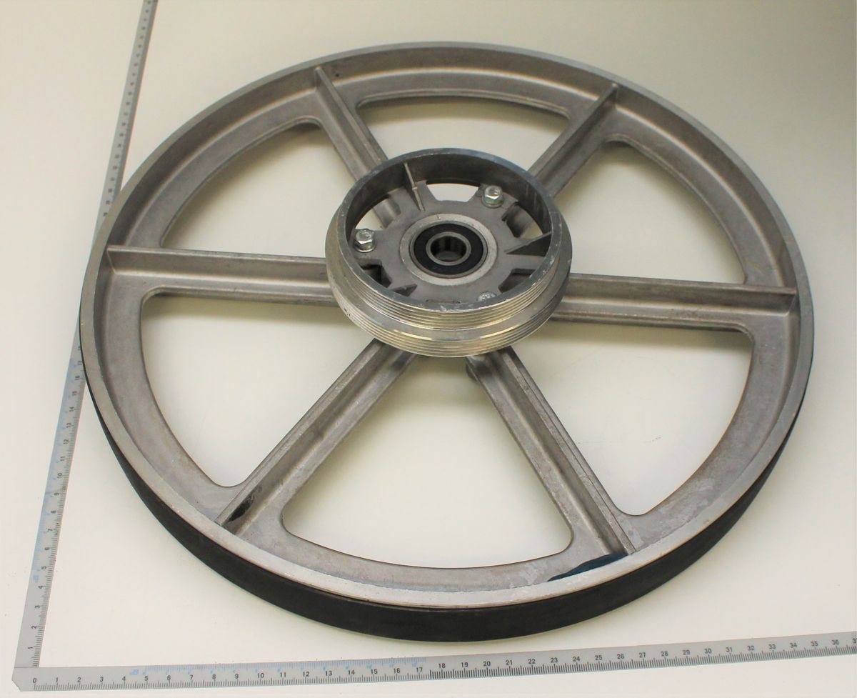 Scheppach-Bandrad mit integriertem Mechanismus, Bandrad unten Ø380x75