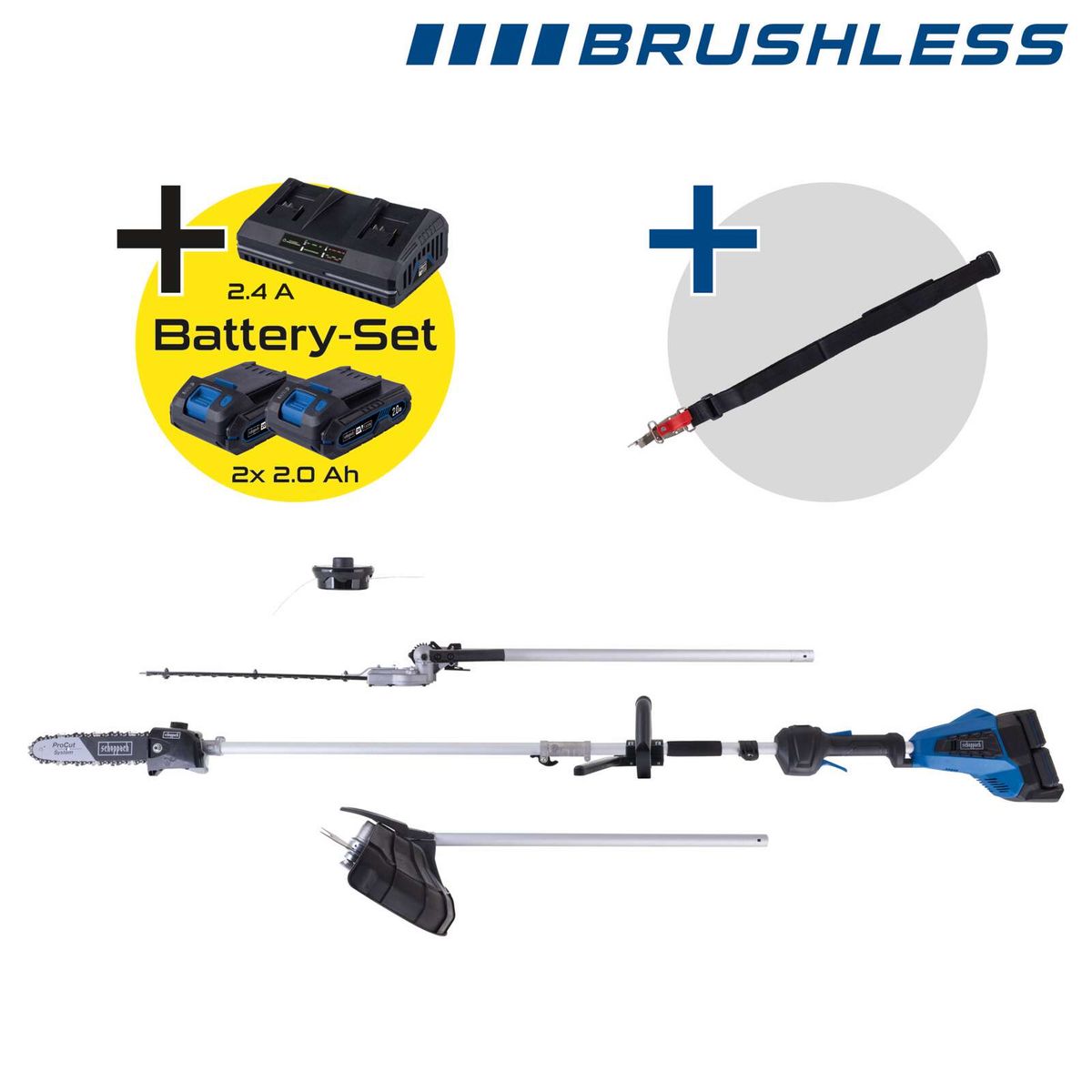 Brushless-Multifunktionswerkzeug mit Akku-Set inkl. Ladegerät und zwei Akkus