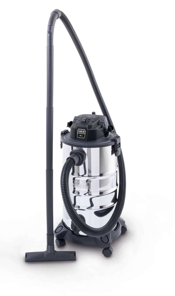 Nass-/Trockensauger WDV30V2-BE von Scheppach, von der Seite fotografiert.