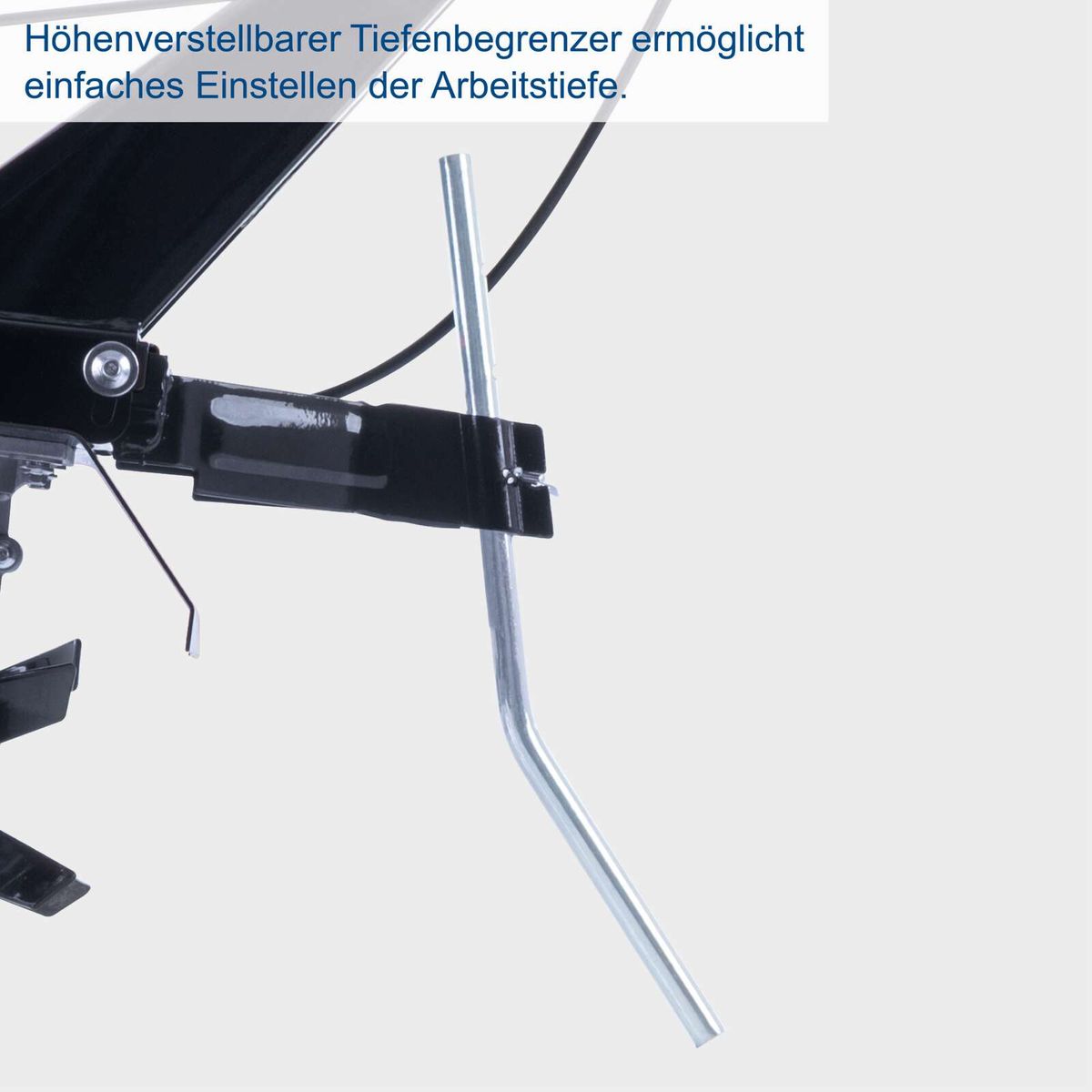 Verstellbarer Tiefenbegrenzer für Arbeitstiefe der Scheppach-Maschine mit Höhenverstellung
