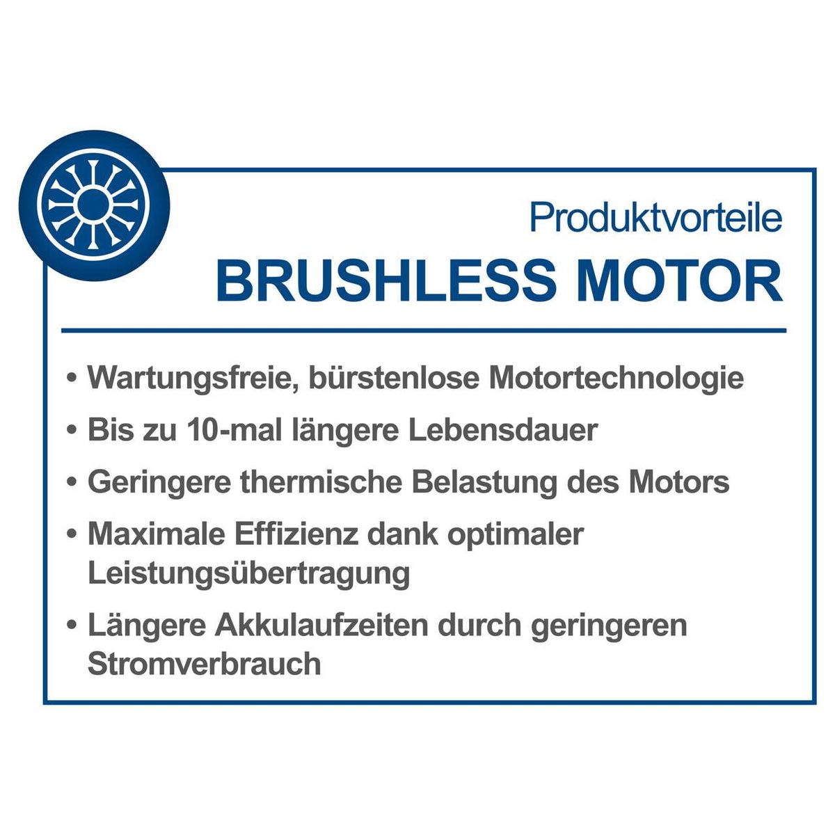 Brushless-Motor: Wartungsfreie, langlebige Technologie mit bis zu 10-mal längerer Lebensdauer und geringerer thermischer Belastung