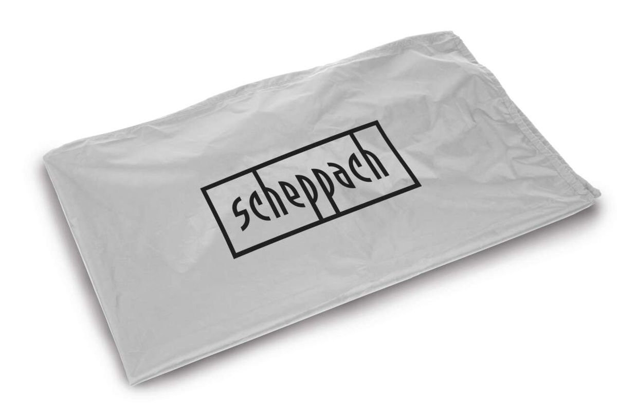 Abdeckhaube von Scheppach, gezeigt von der Seite auf weißem Hintergrund.