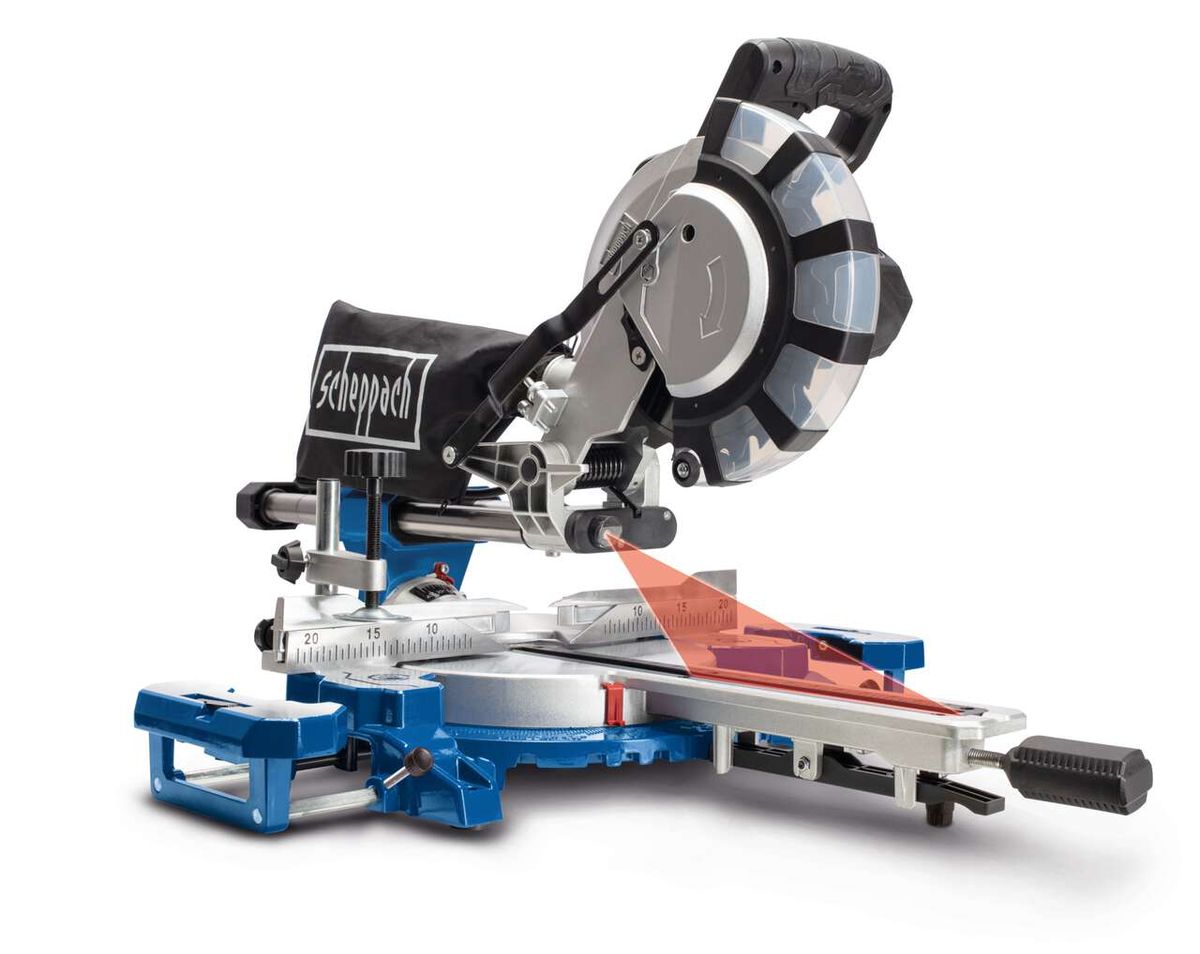 Scheppach-Kappzugsäge HM216SPX mit Laserführung und Schlittenfunktion