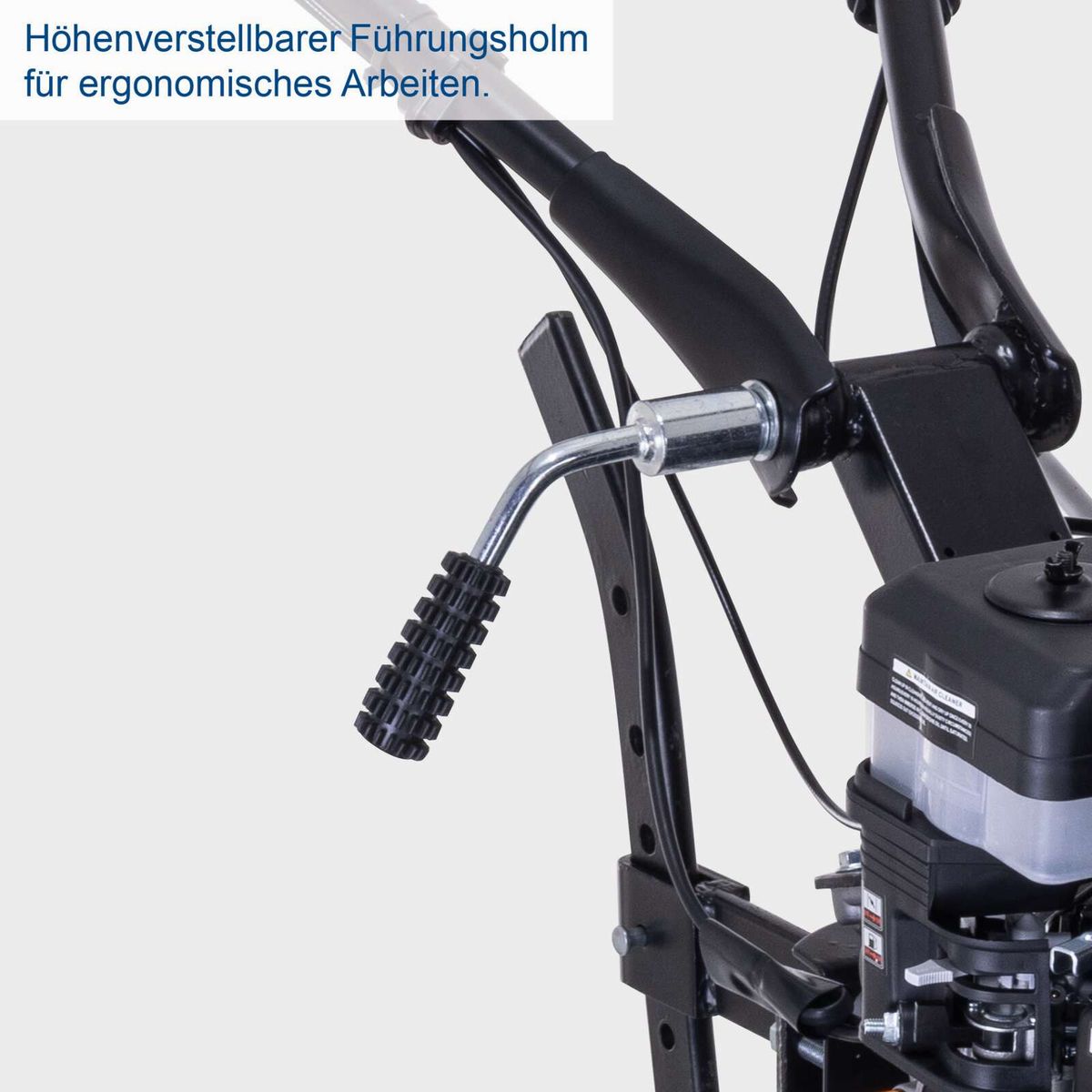 Verstellbarer Lenkstock für ergonomisches Arbeiten mit Scheppach-Maschine