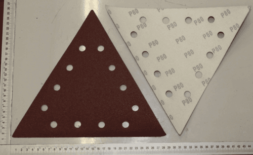 Scheppach Schleifpapier-Dreieck mit Perforationen für Satz 10 Stück, Körnung K80