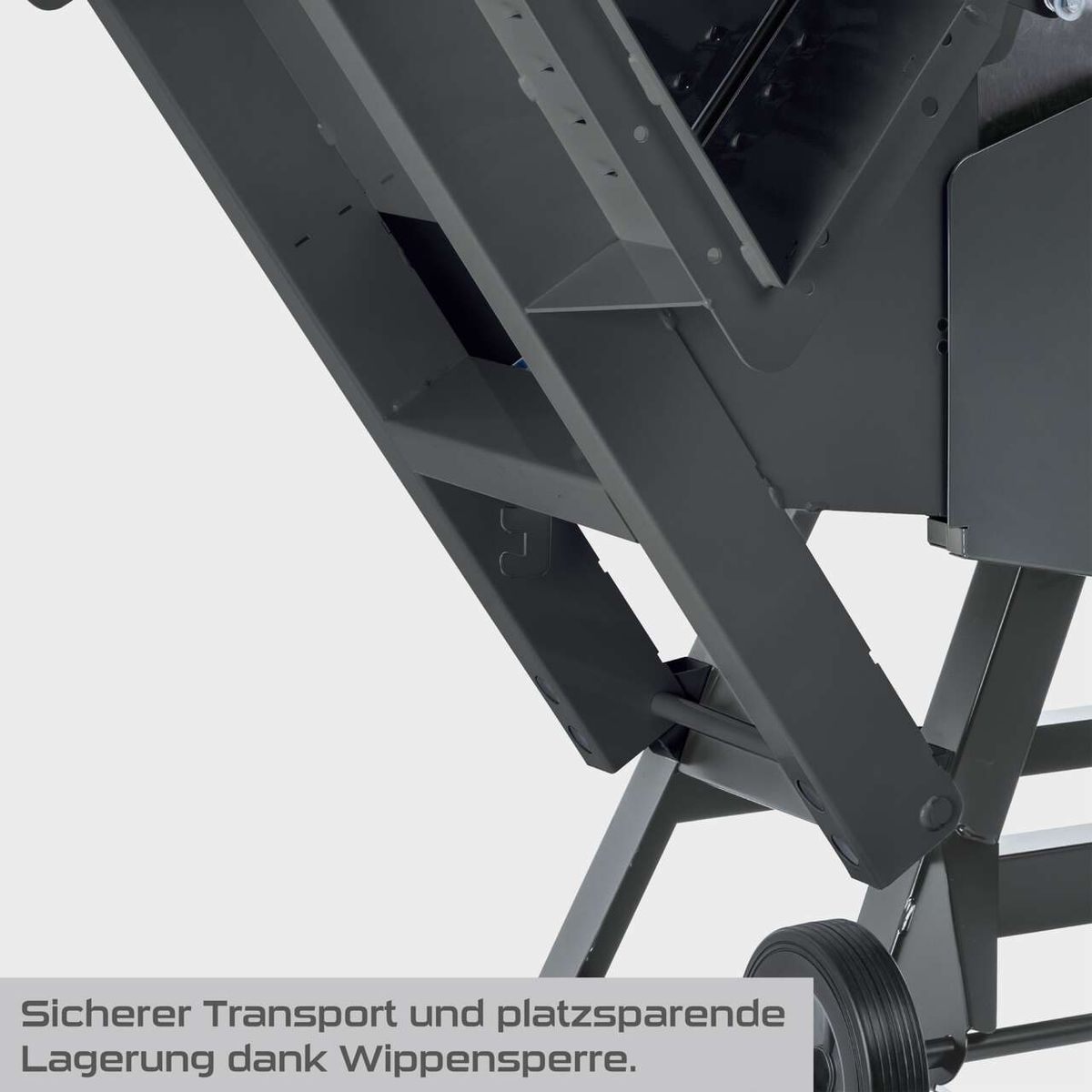 Sichere Transport- und Lagerlösung durch Wippfunktion für Scheppach-Wippsäge