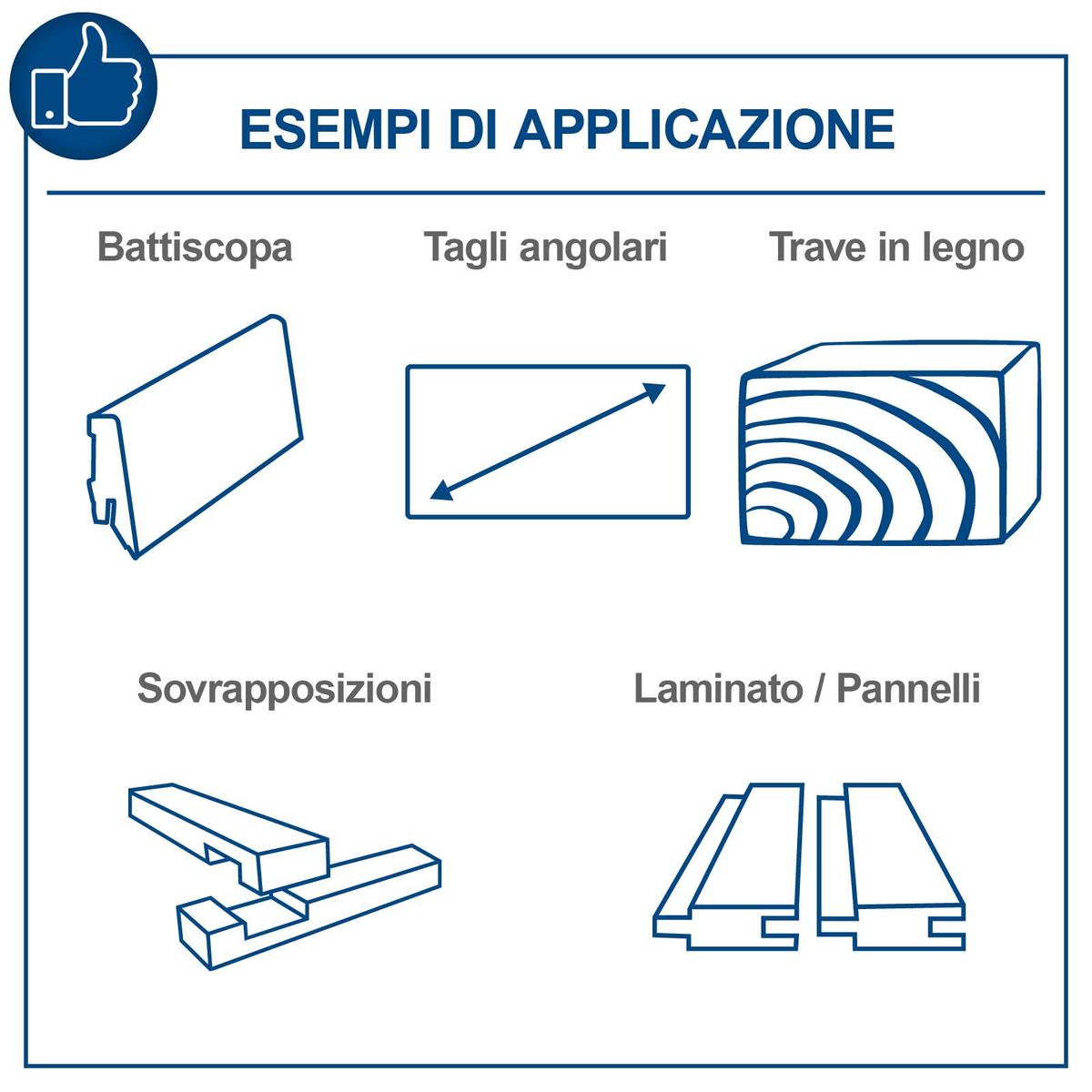 Die Kappzugsäge HM216 von Scheppach bietet folgende Anwendungsbeispiele: Battiscopa, Winkelzuschnitte, Holzbalken, Überlappungen und Laminat/Paneele. Sie verfügt über eine Schnittbreite von 340 mm und eine Schnitthöhe von 65 mm.