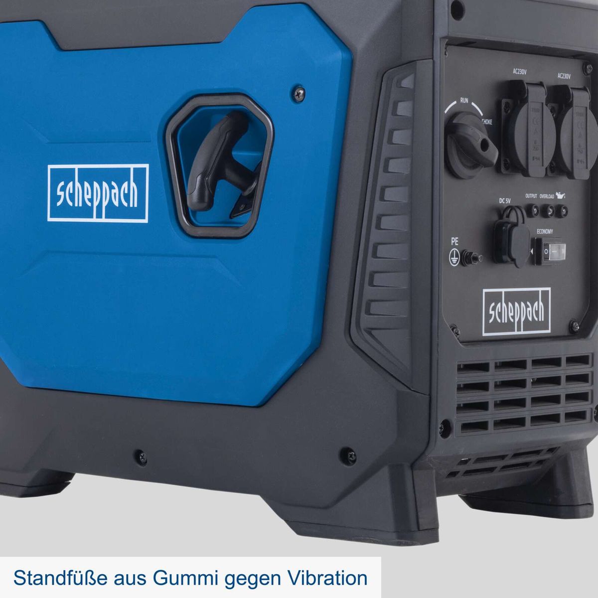 Inverter-Stromerzeuger mit Gummi-Fußgestellen zur Vibrationsdämpfung