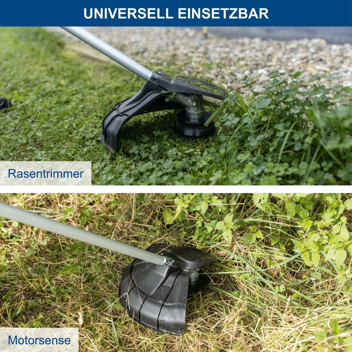 Akku-Freischneider mit Motorsense-Technologie, Rasentrimmer mit 380 mm Schnittbreite