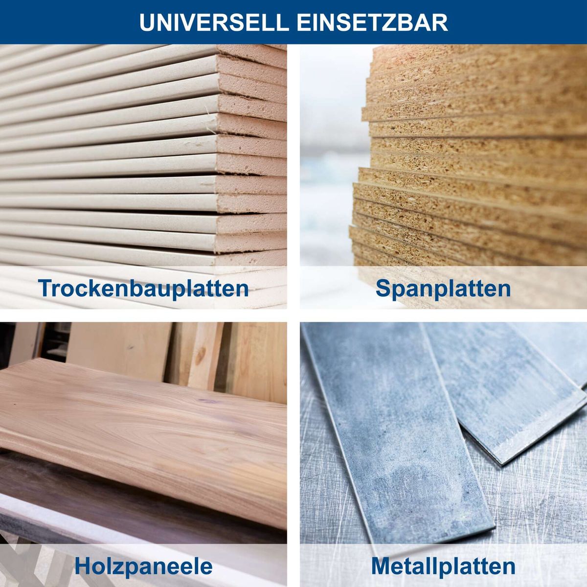 Universal einsetzbare Bauplatten: Trockenbauplatten, Spanplatten, Holzpaneele und Metallplatten für verschiedene Anwendungen im Bauwesen