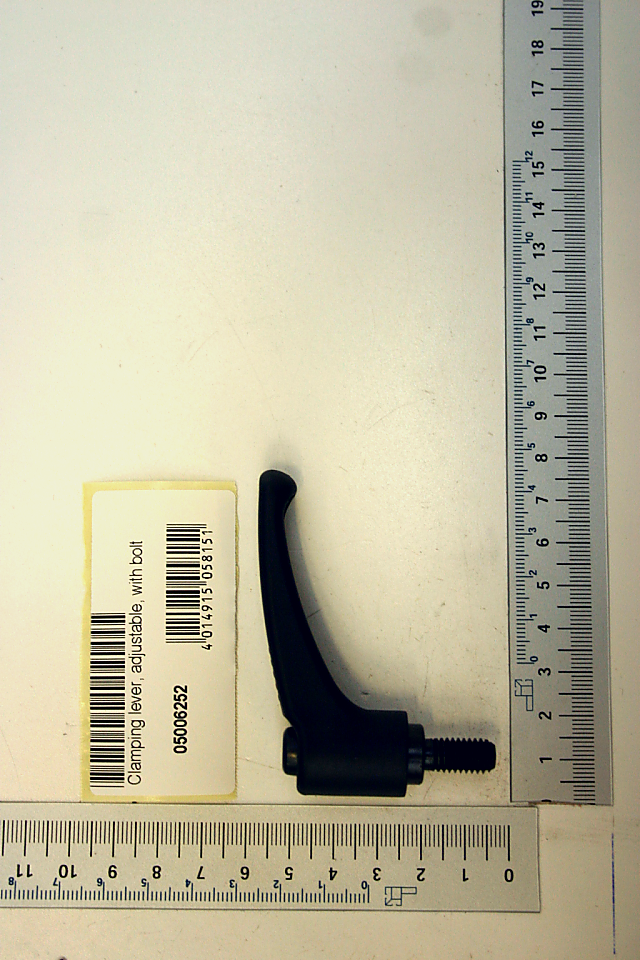 Klemmhebel verstellbar mit Schraube M8x15, Ansicht von der Seite.