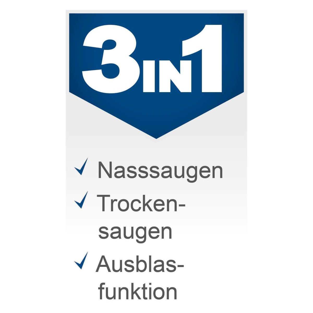 Wassersauger-, Trockensauger- und Ausblasfunktion für Scheppach-Geräte