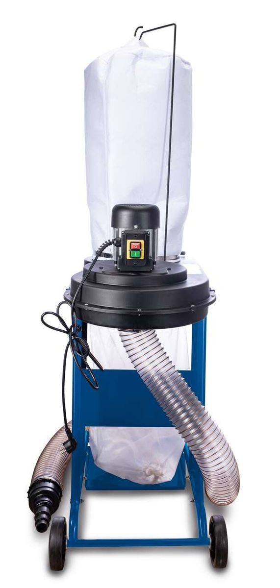 Absauganlage HD12 von Scheppach inkl. Adapter Set, Ansicht von hinten.