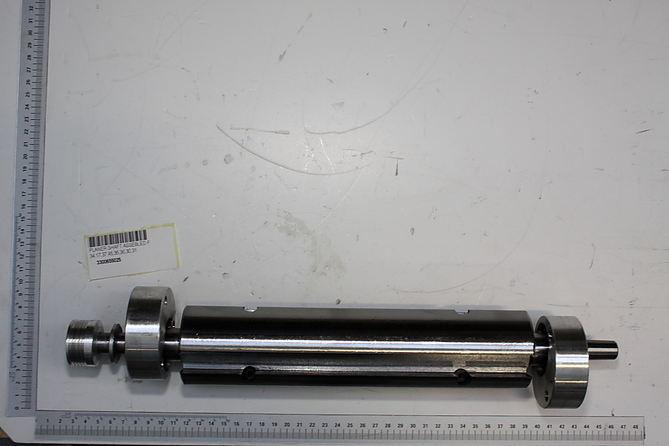 Scheppach-Hobelwelle mit Montageelementen, Teil eines Planier-Schaftsystems