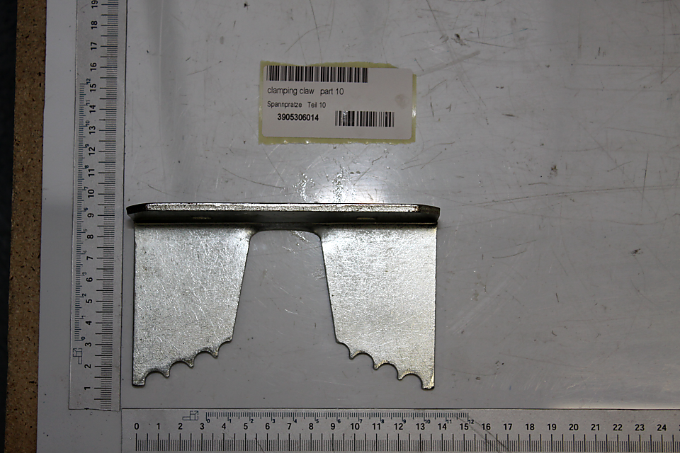 Scheppach Spannpratze-Teilestück (Teil 10) mit Markierung und Barcode