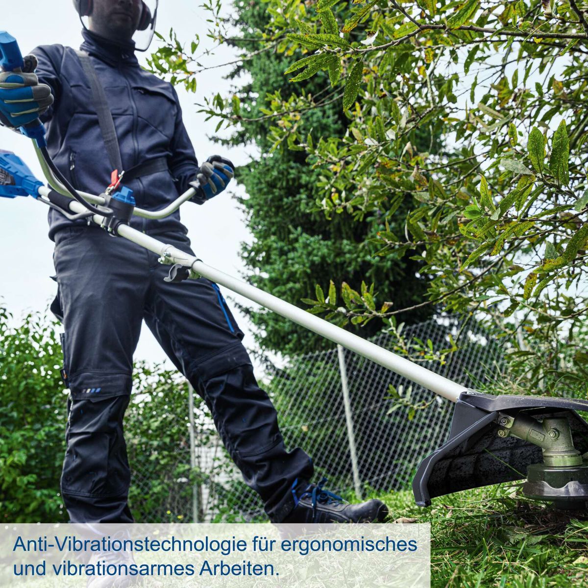 Anti-Vibrationstechnologie für ergonomisches Arbeiten mit Freischneider