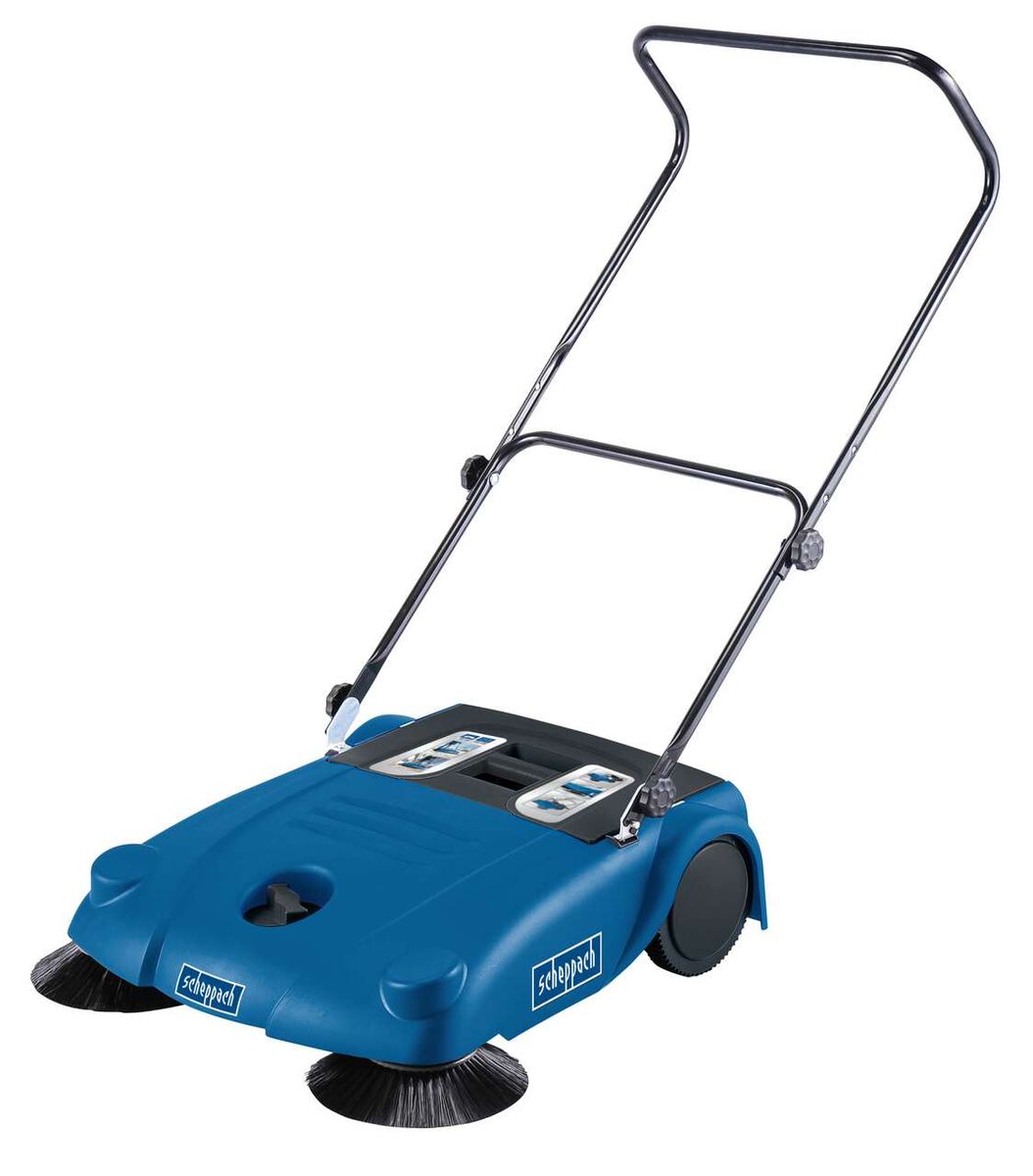 Kehrmaschine S700 von Scheppach, seitliche Ansicht.