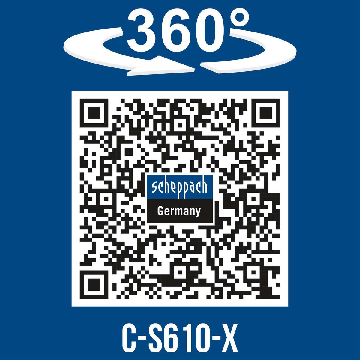 360°-Drehfunktion für Scheppach Akku-Kehrmaschine C-S610-X