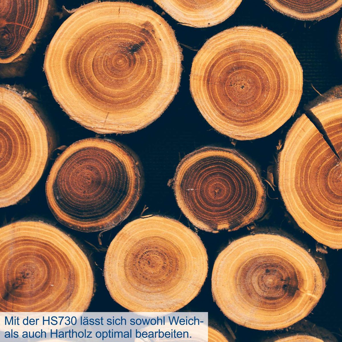 Die HS730 eignet sich optimal zur Bearbeitung von sowohl Weich- als auch Hartholz.