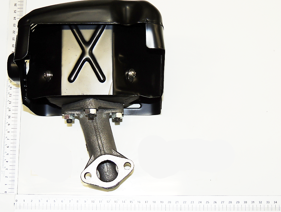 Auspuff kpl. von Scheppach, Ansicht von oben.