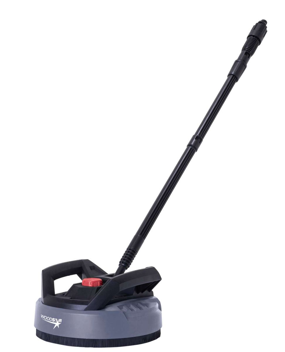 Scheppach Hochdruckreiniger mit rotem Knopf und schwarzem Griff. Modellnummer 783282.