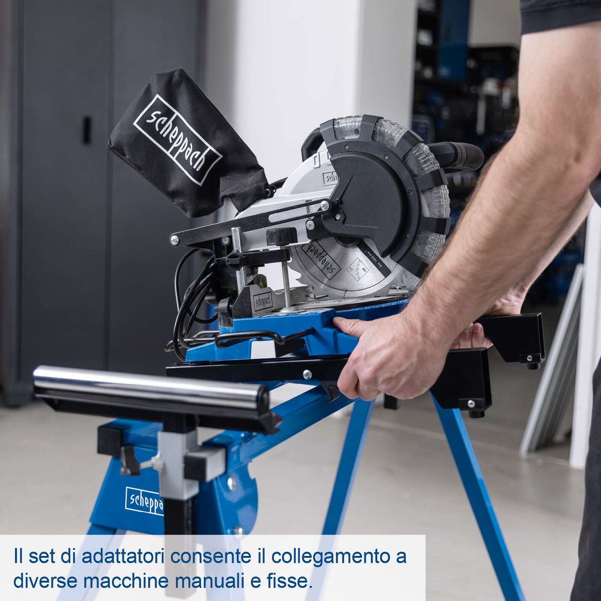 Adapter-Set für universelle Anbindung an verschiedene stationäre und manuelle Maschinen nach Scheppach