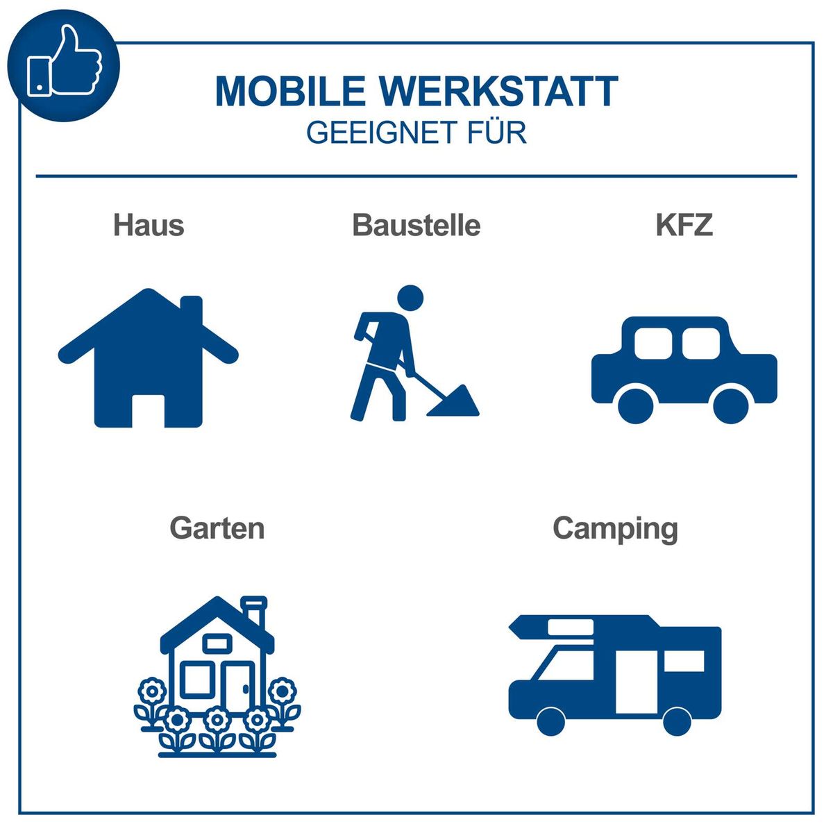 Der Werkzeugkoffer TB99 von Scheppach ist geeignet für Haus, Baustelle, KFZ, Garten und Camping. Er bietet mobile Werkstattlösungen für verschiedene Anwendungen.