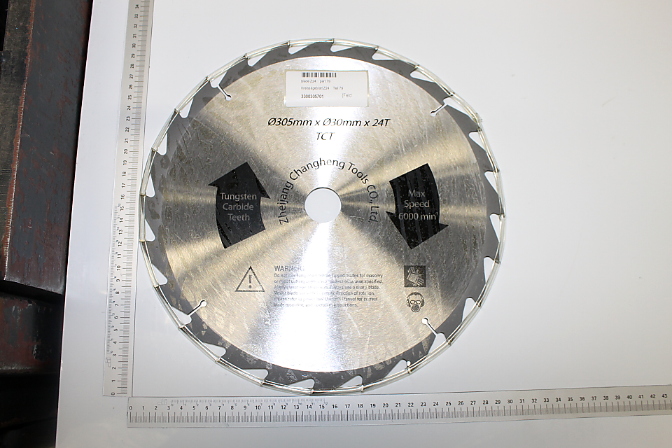 Scheppach-Kreissägeblatt mit 305 mm Durchmesser, 30 mm Breite, 24 Schneidspitzen