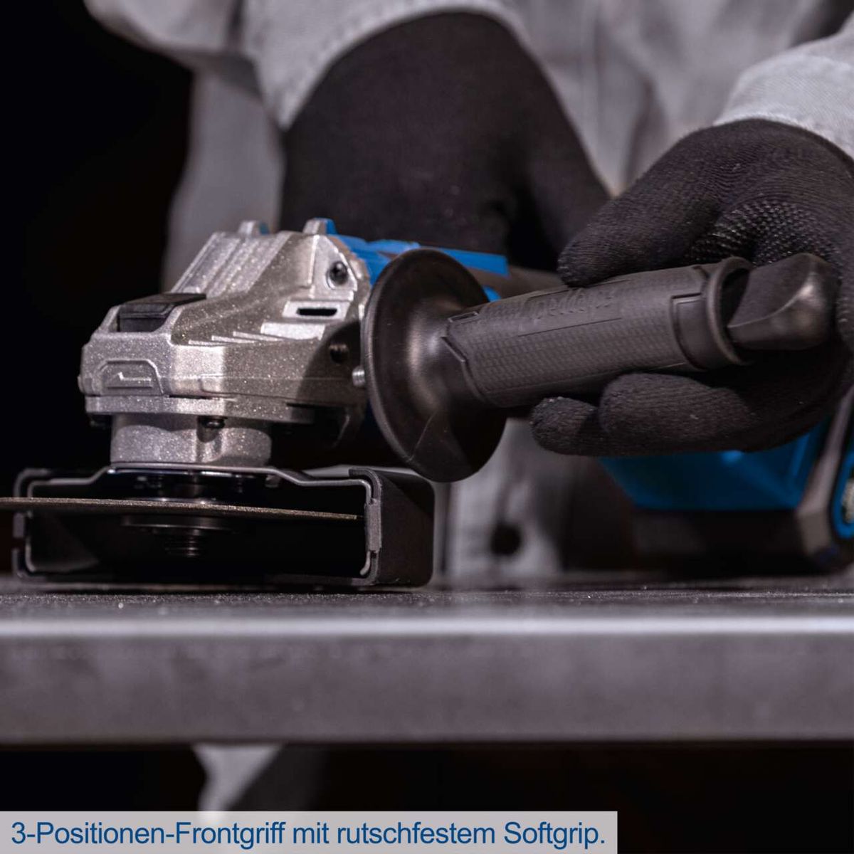 3-Positionen-Frontgriff mit ergonomischem Softgrip für präzise Bedienung