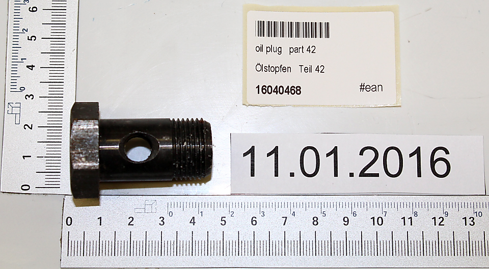 Ölstopfen (Teil 42) aus Scheppach-Satz für Hohlschraube M20x1,5x40