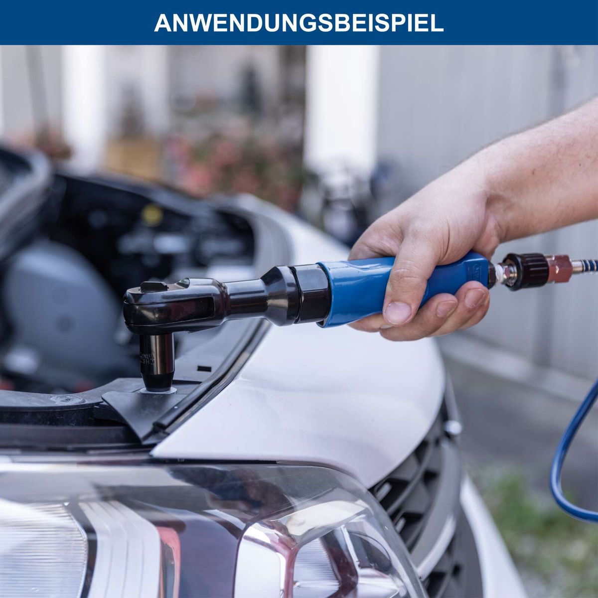 Scheppach-Druckluftratsche mit Ratchetmechanismus, أصبح في عملية التثبيت أو إصلاح السيارات