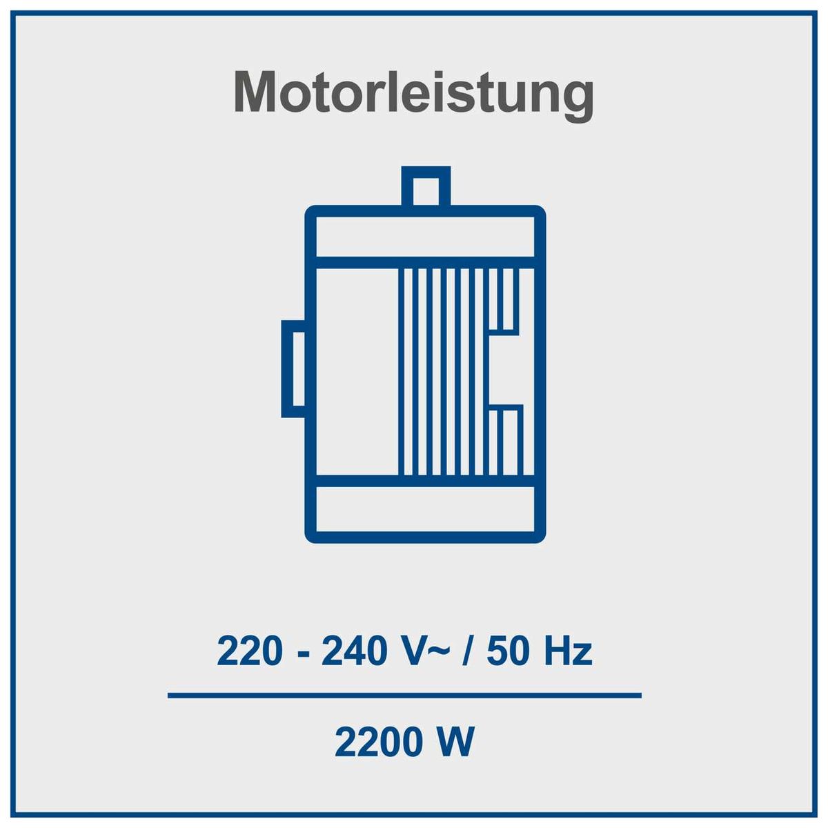 Holzspalter mit 2200W Leistung, 220-240V, 50Hz. Ideal für Holzlängen bis 520mm und Spaltkraft von 7t.