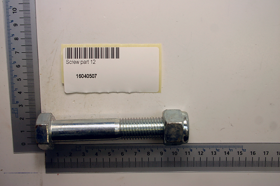 Scheppach-Schraube (M16) mit Gewinde und Gegenmutternkopf, Teil 12 aus der Serie intern_16040507