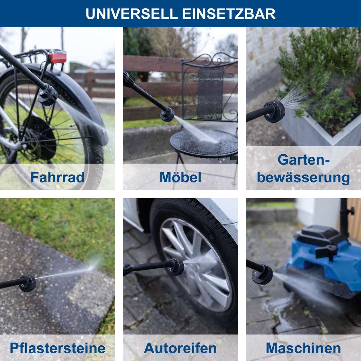 Versenkbare Düse für präzise Reinigungswirkung auf verschiedenen Oberflächen