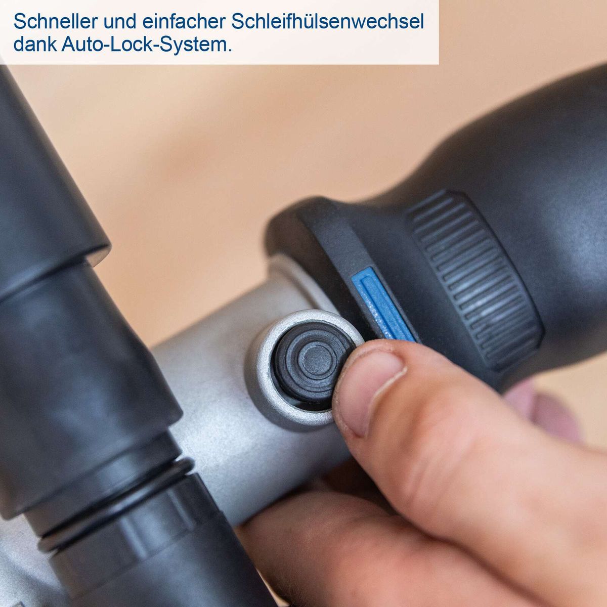 Automatisches Verriegelungssystem für schnellen Schleifhülsenwechsel auf Schleifmaschine